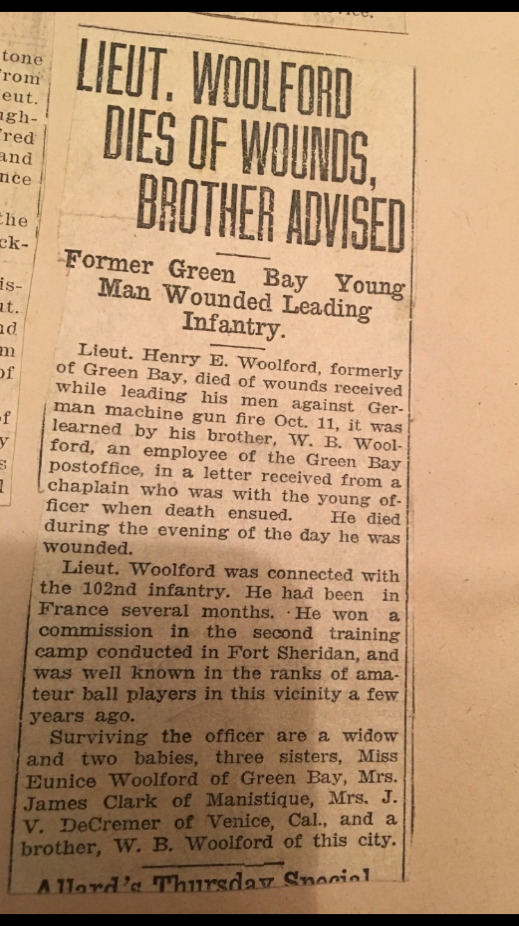 Henry Woolford Death Notice