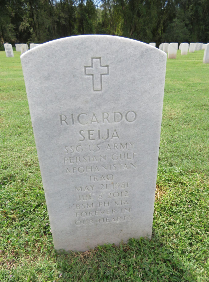 Ricky’s headstone at Florida National Cemetery