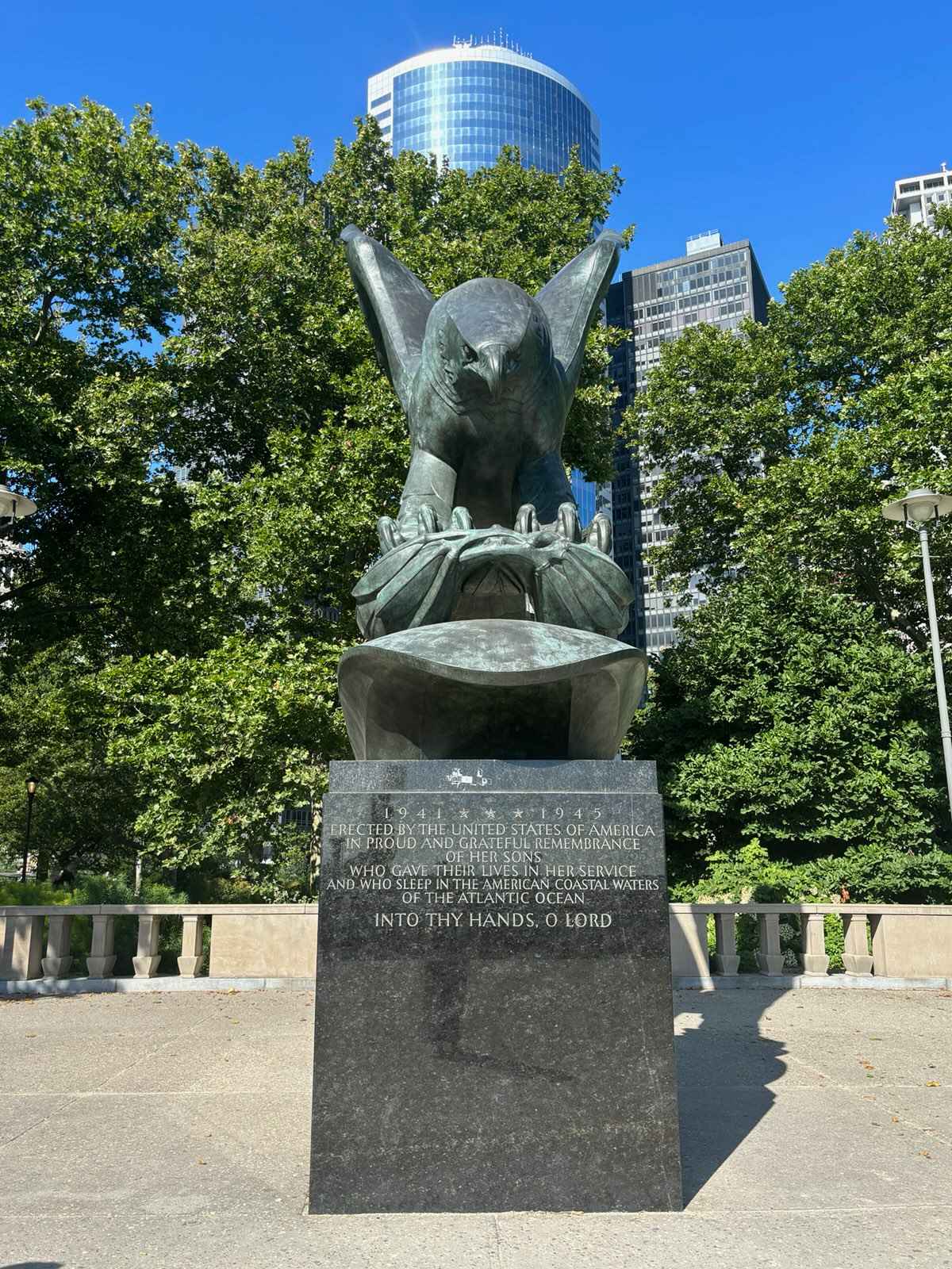 World War II East Coast Memorial, commemorating those killed and missing in the Atlantic Ocean