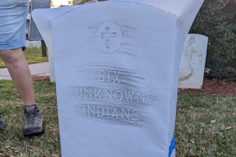 Headstone rubbing of Native American grave